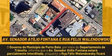 Interdições parciais e totais acontecem na Av. Senador Atílio Fontana e rua Felix Walendowsky